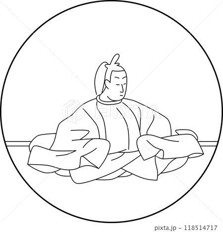 線画円形百人一首 三条右大臣 線画円形百人一首 三条右大臣 118514717