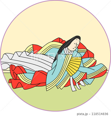 カラー円形百人一首　右近 118514836