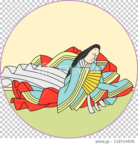 カラー円形百人一首　右近 118514836