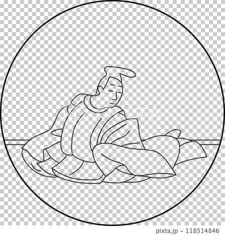 線描圓百人一州平金森 118514846