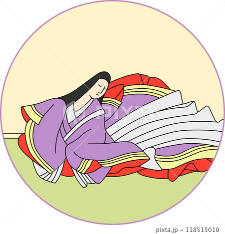 カラー円形百人一首 紫式部 カラー円形百人一首 紫式部 118515010