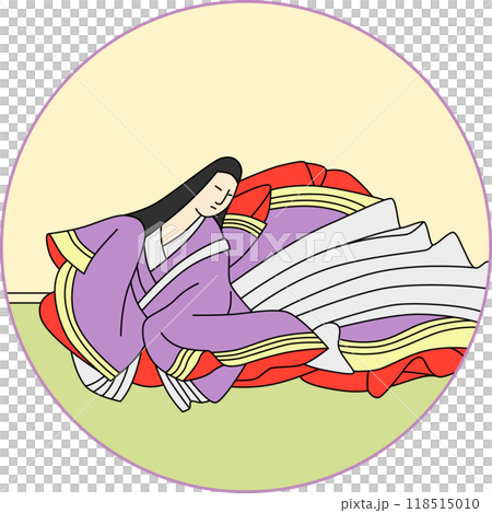 カラー円形百人一首 紫式部 カラー円形百人一首 紫式部 118515010