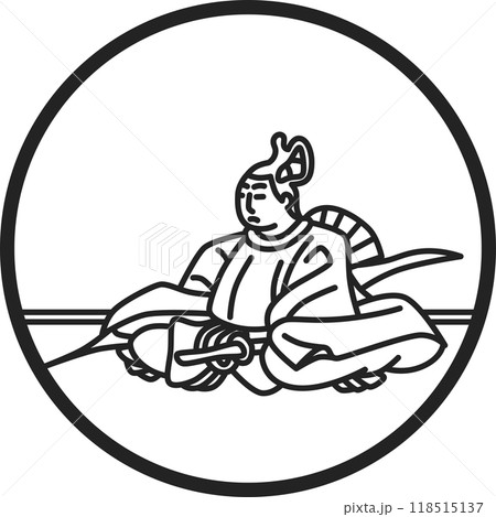 線画円形シンプル百人一首 藤原基俊 線画円形シンプル百人一首 藤原基俊 118515137