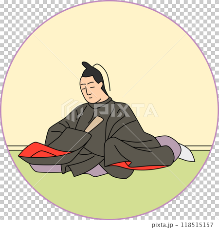 カラー円形百人一首　源兼昌 118515157