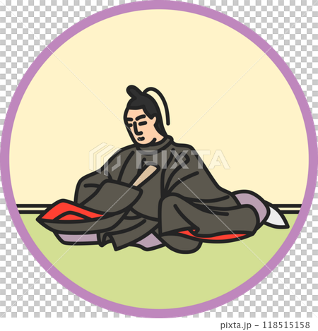 Color circular simple Hyakunin Isshu Minamoto Kanemasa Color circular simple Hyakunin Isshu Minamoto Kanemasa 118515158