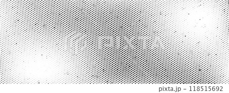 Grunge halftone sand background. Bitmap dust particle gradient wallpaper. Fading grit noise texture. Retro pop art pixel backdrop. Anime or manga comic overlay. Vector dots or speckles vanishing print 118515692