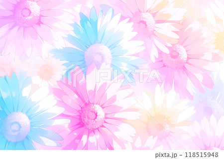 カラフルなガーベラの花 118515948