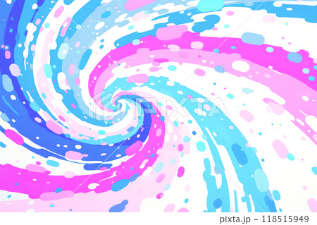 鮮やかな渦巻く色彩のポップアート 118515949