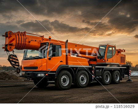 【AI生成】大型クレーン車 02115211 118516029