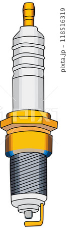 Spark plug flat icon. Car Service. illustration 118516319