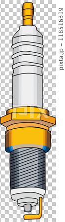 Spark plug flat icon. Car Service. illustration 118516319