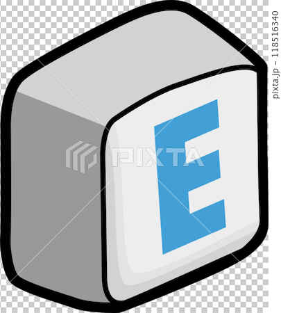 Letter E of alphabet on keyboard computer. Letter E of alphabet on keyboard computer. 118516340