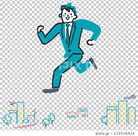 スキルアップめざして奔走する都会の若者 イラスト素材 スキルアップめざして奔走する都会の若者 イラスト素材 118516424