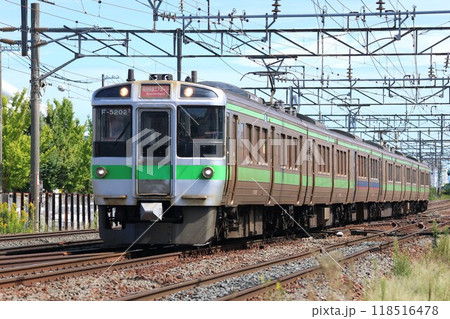 【JR北海道】721系 特別快速「エアポート」（千歳線：白色〜苗穂） 118516478