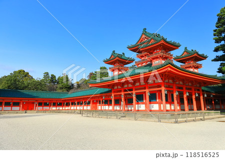 【京都府】快晴の平安神宮（蒼龍楼） 118516525