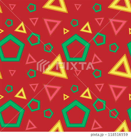 Colorful Geometric Shapes Pattern Colorful Geometric Shapes Pattern 118516559