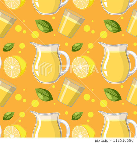 Refreshing Lemonade Seamless Pattern Refreshing Lemonade Seamless Pattern 118516586