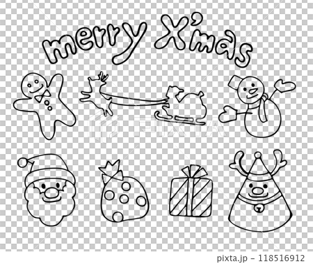 Cute Christmas illustration set Cute Christmas illustration set 118516912