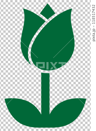 Tulip icon green 118517432