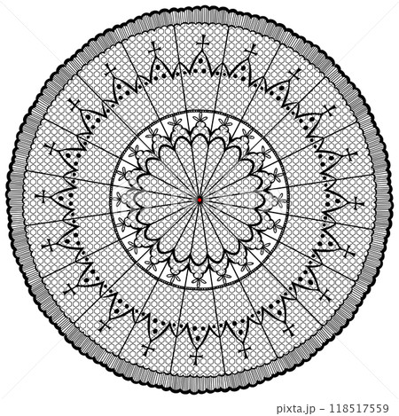 十字架柄の黒いレース 十字架柄の黒いレース 118517559