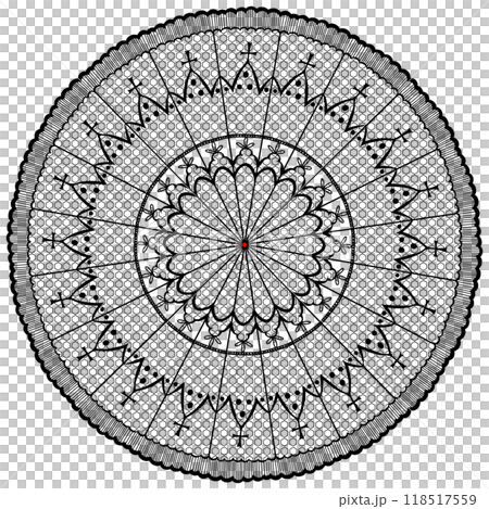 十字架柄の黒いレース 十字架柄の黒いレース 118517559