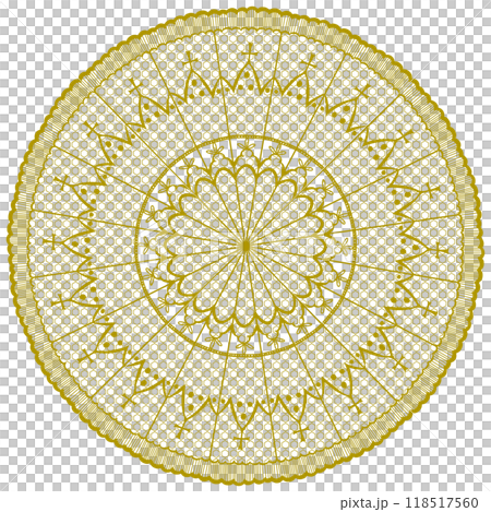 Gold lace with a crisscross pattern Gold lace with a crisscross pattern 118517560