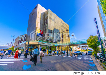 日本の東京都市景観 9月。二子玉川駅などを望む 日本の東京都市景観 9月。二子玉川駅などを望む 118517839