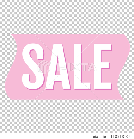 SALE pastel pink icon for online shopping, grocery shopping, supermarket, brochure, price tag, print, discount sticker, campaign badge, ad template, promotion, marketing, business, web button 118518105