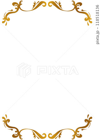 ブロンズのアラベスク風フレーム 118518136
