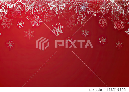 Christmas greeting card with bright winter holiday snowflake and New Year background 118519563