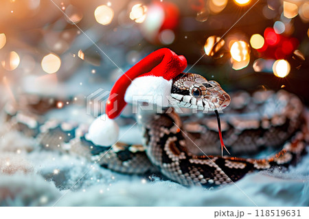 Beautiful greeting card with holiday composition for happy and joy celebrate New Year 118519631