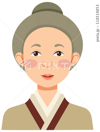 Traditional Asian Elderly Woman Avatar 118519853