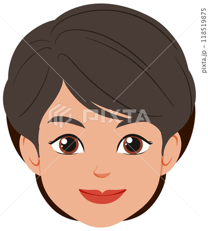 Smiling Woman Avatar Illustration Smiling Woman Avatar Illustration 118519875