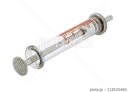 syringe isolated on white background 118520460