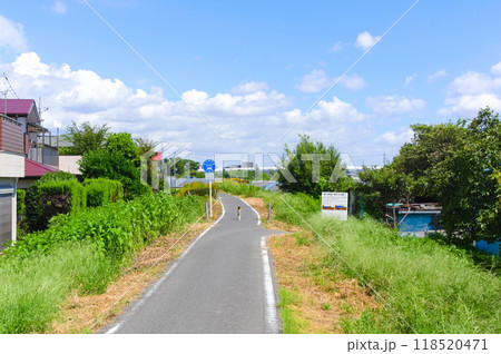 埼玉県八潮市中川沿いの道2024年9月 埼玉県八潮市中川沿いの道2024年9月 118520471