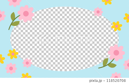 Rectangle, pastel blue frame of flowers for card, gift wrap, pakaging, floral print, decoration, banner, ad template, social media, poster, post card, spring, summer, polaroid frame, image, paper Rectangle, pastel blue frame of flowers for card, gift wrap, pakaging, floral print, decoration, banner, ad template, social media, poster, post card, spring, summer, polaroid frame, image, paper 118520708