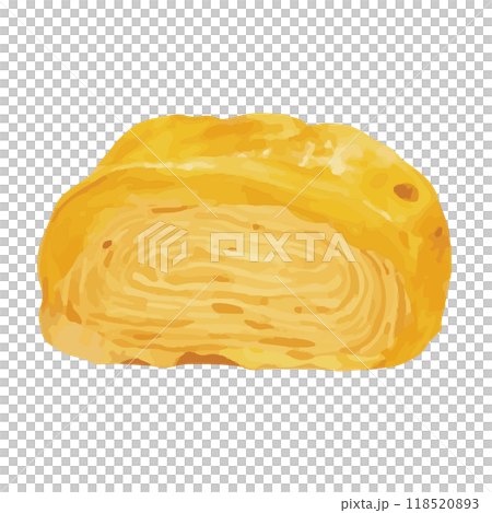 水彩で描いた卵焼きのイラスト 118520893