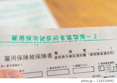 雇用保険被保険者離職票 118520942