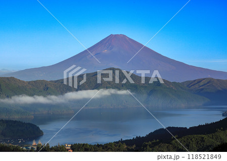 箱根大観山から秋富士眺望　神奈川県箱根町 118521849