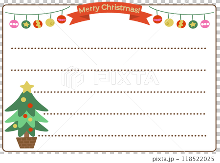 かわいいクリスマスのフレームイラスト 118522025