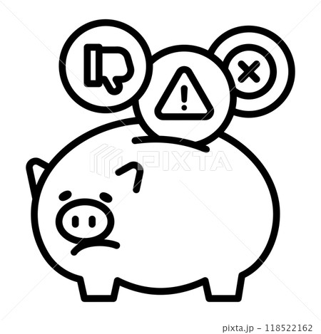 ネガティブなことを貯めこむことを表すアイコン。 118522162