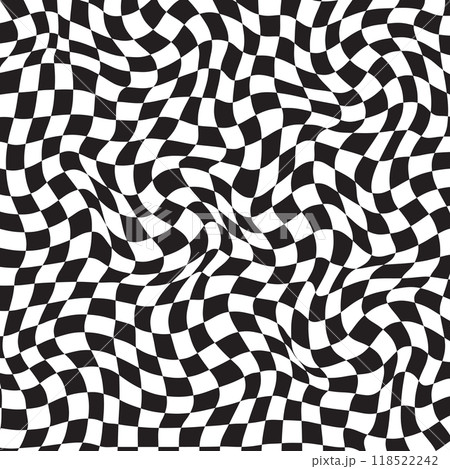 Retro distorted checkered background 118522242