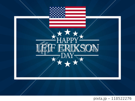 Happy Leif Erikson Day, background 118522276