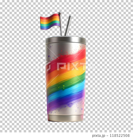 3d rainbow tumbler 118522508