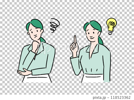 悩みを解決したビジネスウーマン 118523362