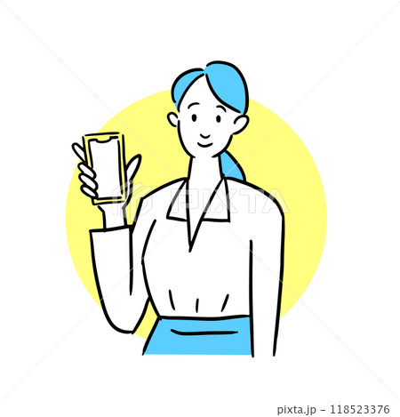 スマホを持ったビジネスウーマン 118523376