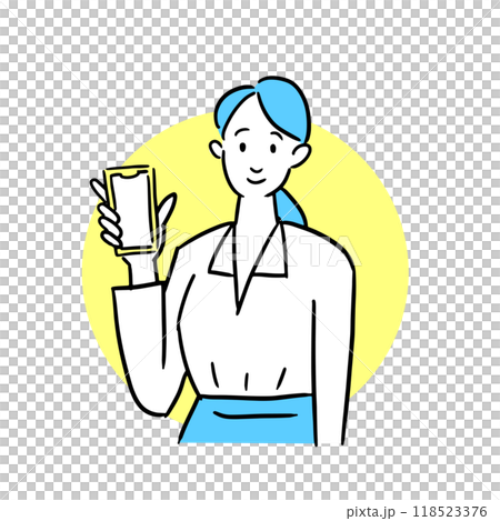 スマホを持ったビジネスウーマン 118523376