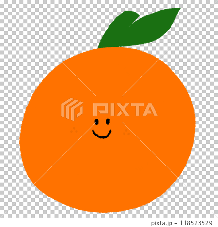 Hand drawn happy orange for vegan, fruit, juice, cartoon character, healthy ingredients, cook book, baking, food, sweet dessert, nature, garden, brooch, cute patches, sticker, diet, department store 118523529