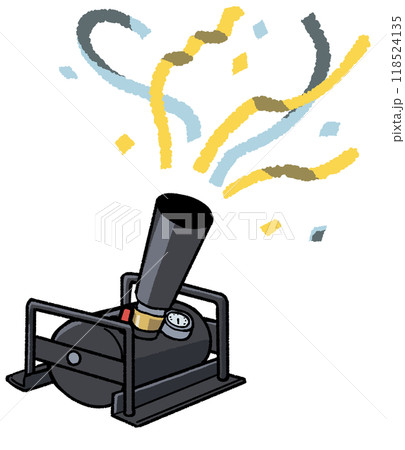 銀テープマシンから飛び出す銀テープ 118524135