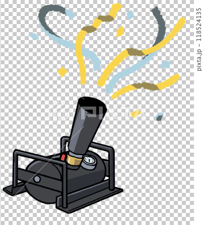 銀テープマシンから飛び出す銀テープ 118524135